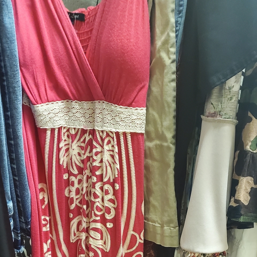 Hot pink maxi dress
